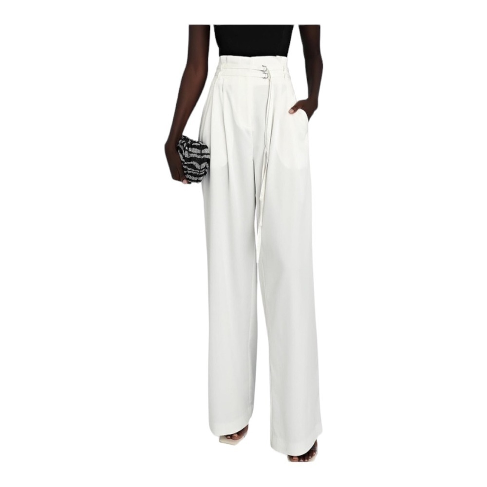 10 Crosby Derek Lam Jude High Waist Double Belt Wide Leg Pants NWOT